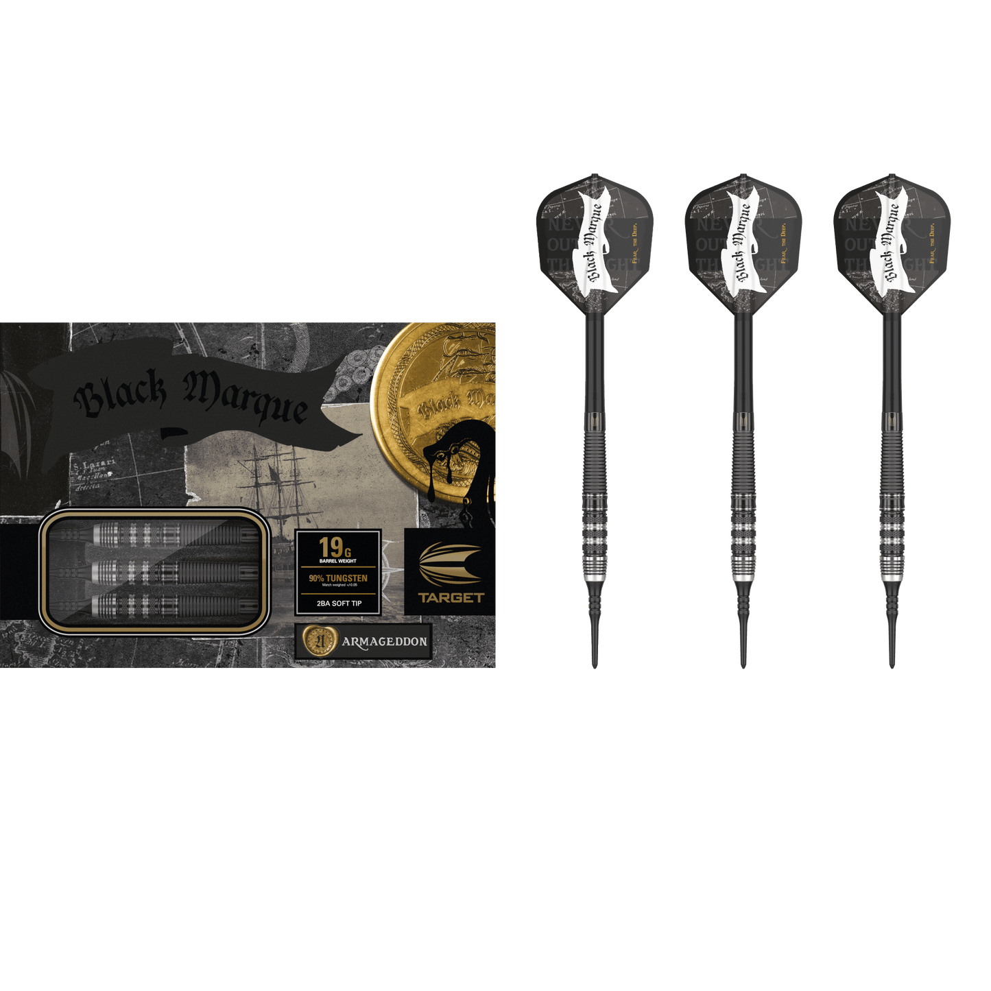 Target Japan Black Marque Armageddon G2 Soft Tip Dart 90%