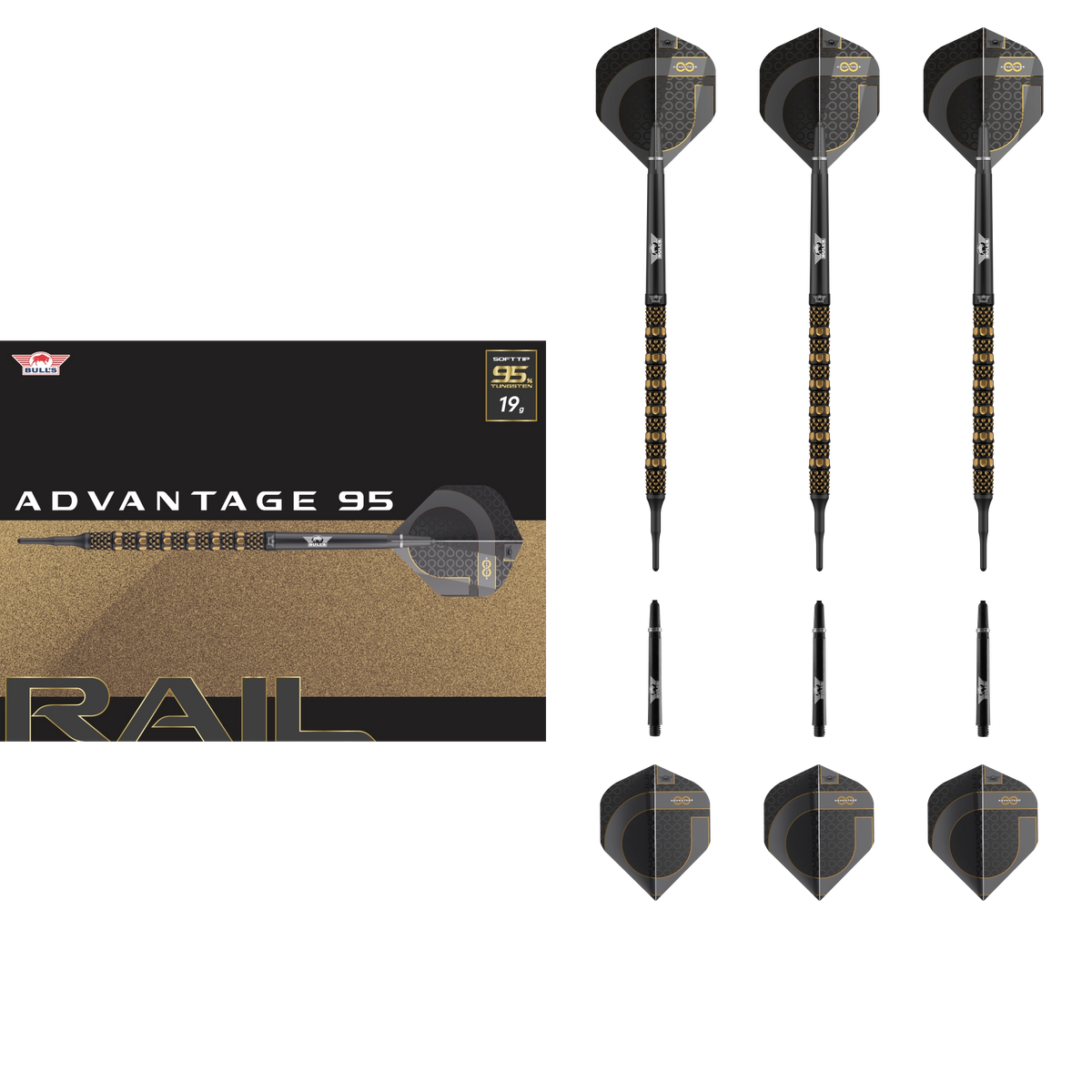 Bull`s NL Advantage Rail Softdart 95%