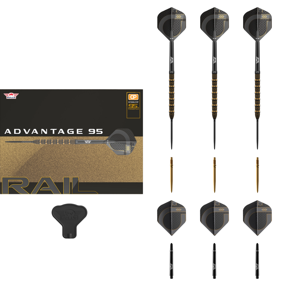 Bull`s NL Advantage Rail CP Steeldart 95%