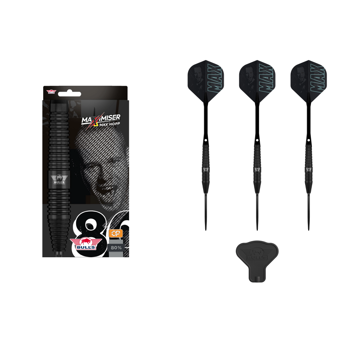 Bull`s NL Max Hopp Black CP Steeldart 80%