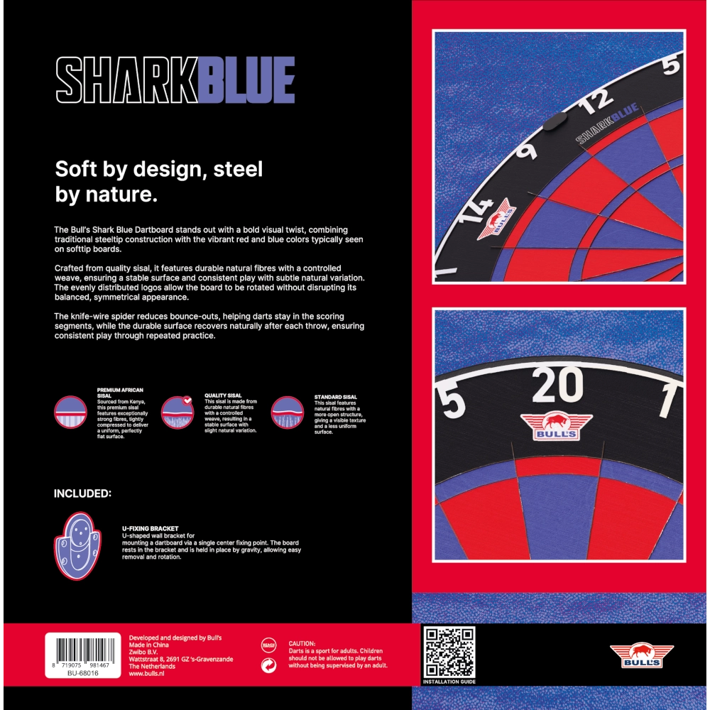 Bull`s NL Shark Pro Blue Dartboard