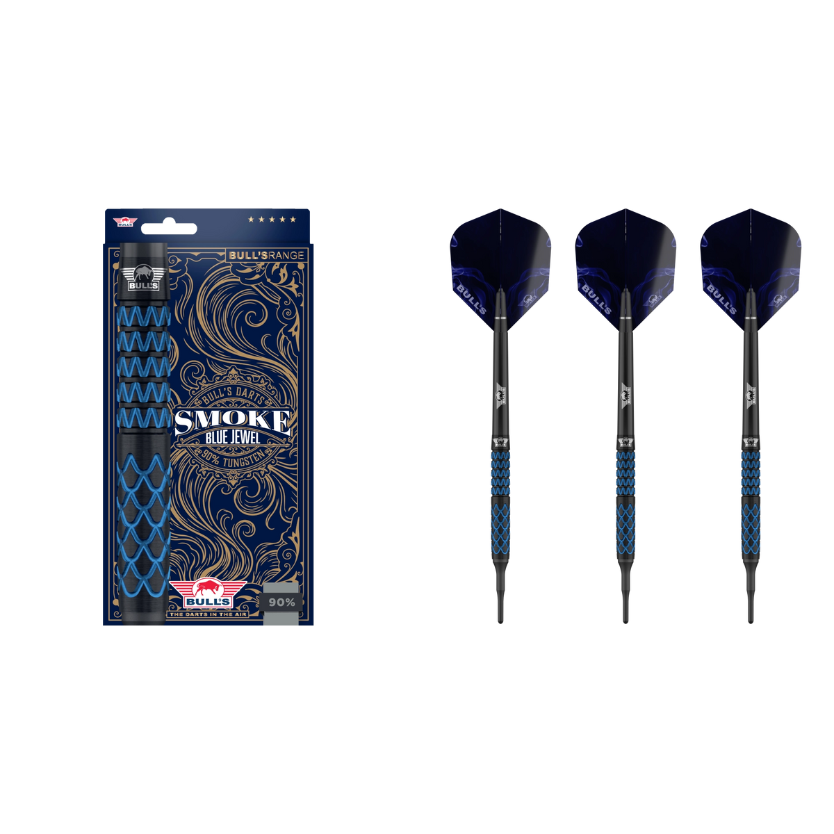 Bull`s NL Smoke Blue Jewel Softdart 90%