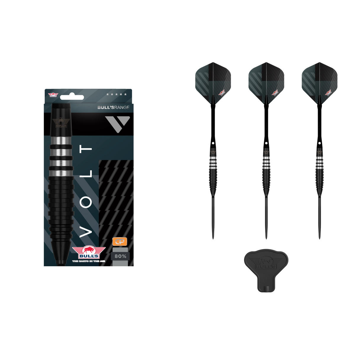Bull`s NL Volt Black CP Steeldart 80%
