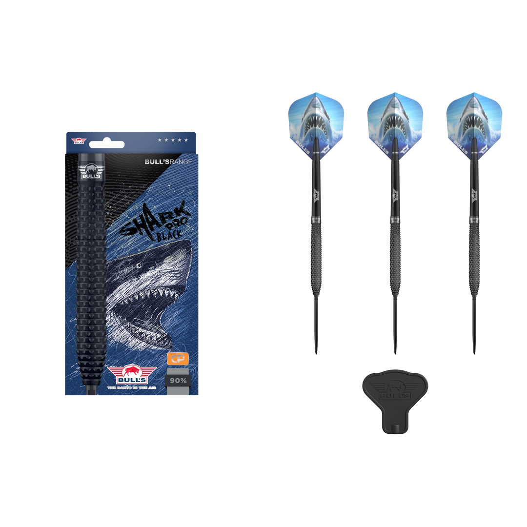 Bull`s NL Shark Pro Black CP Steeldart 90%