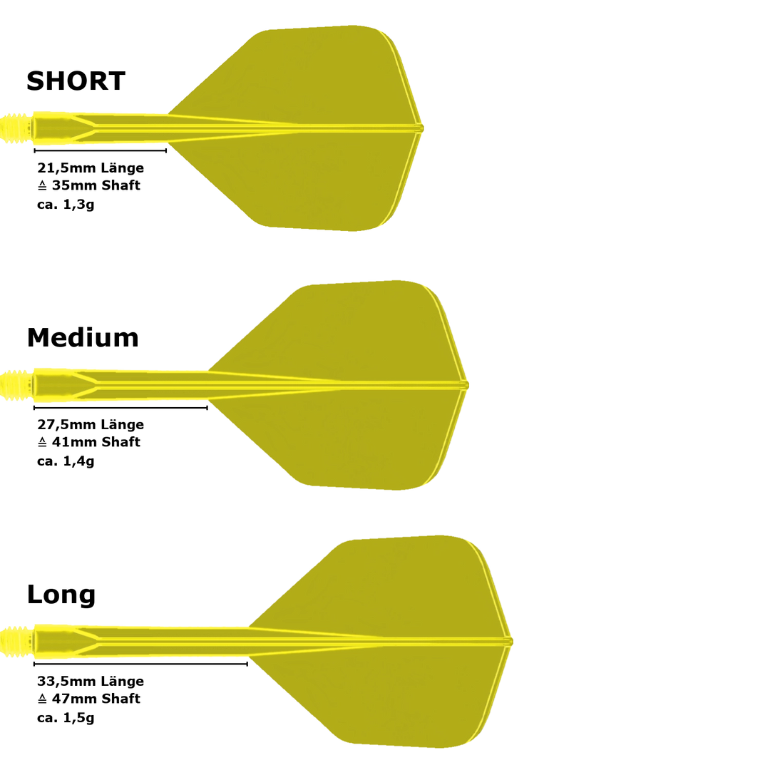 Condor Axe Neon Small Standard Flight Shaft System Gelb