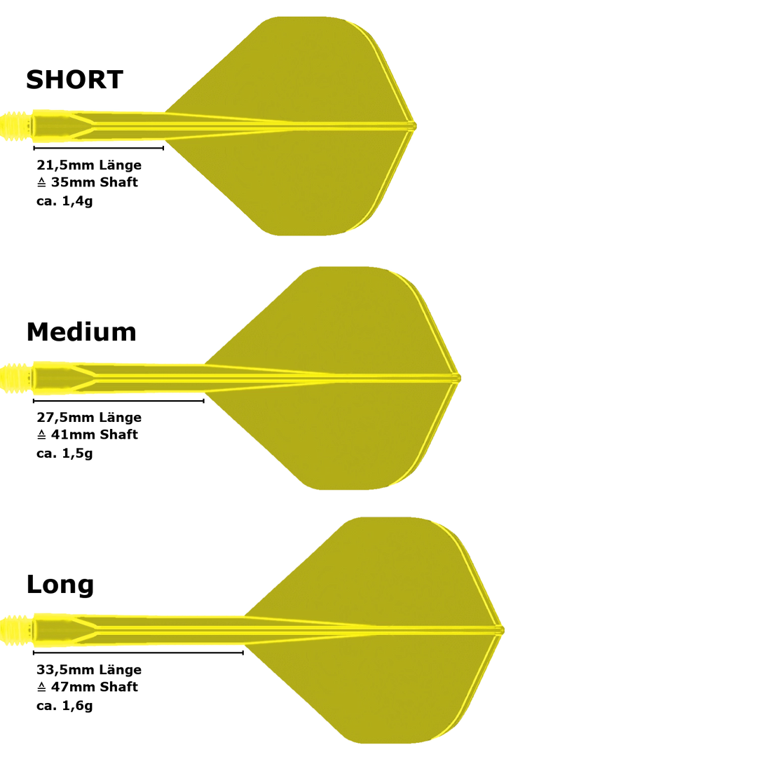 Condor Axe Neon Standard Flight Shaft System Yellow