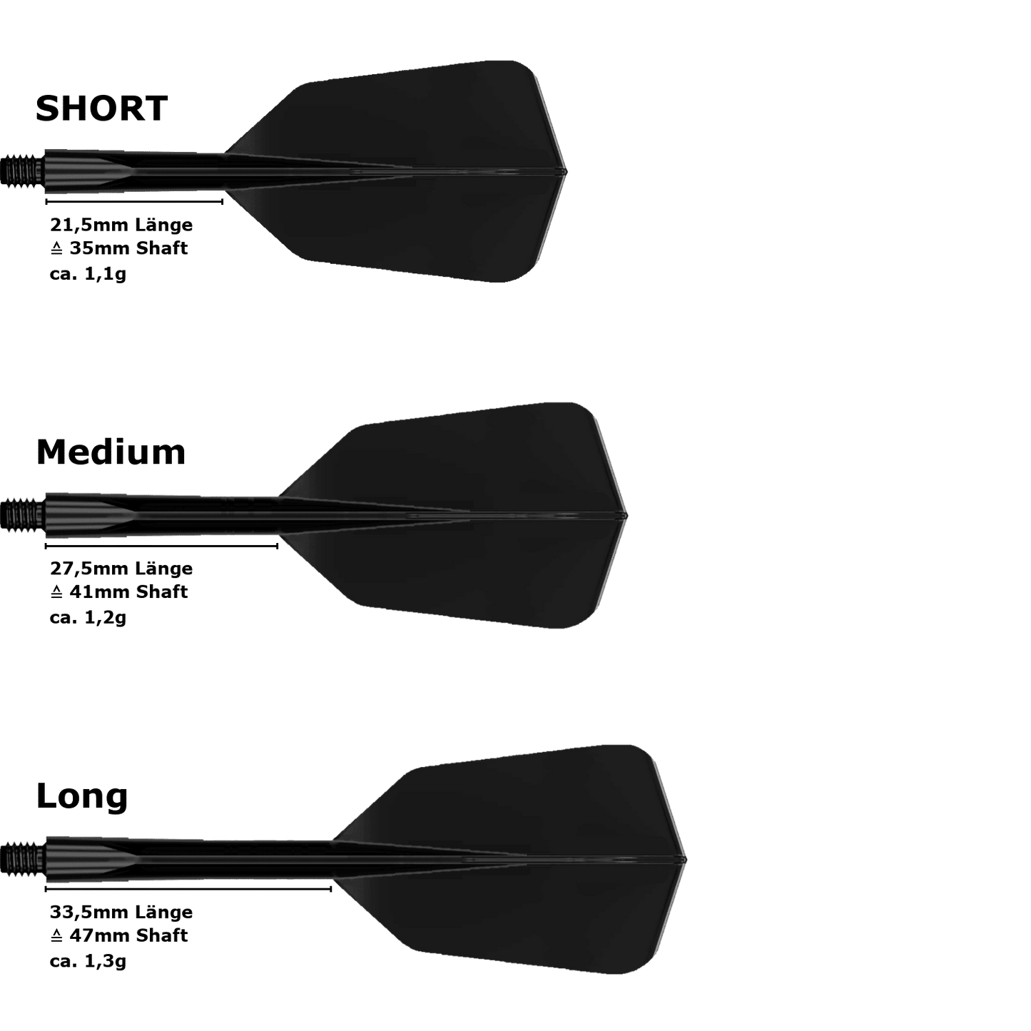 Condor Axe Slim Flight Shaft System Black