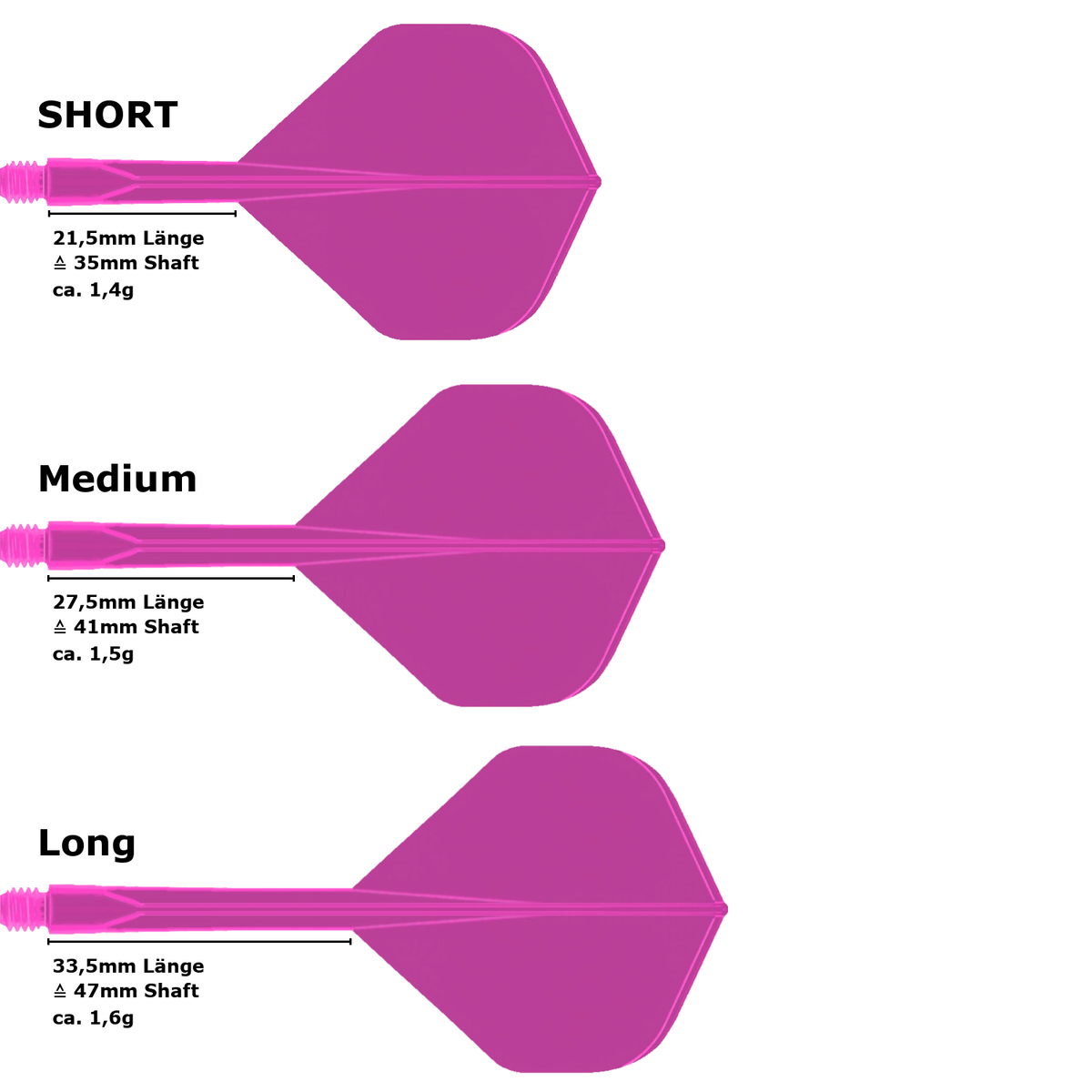 Condor Zero Stress Standard Flight Shaft System Pink