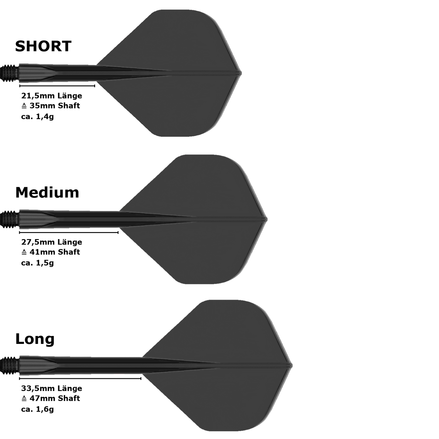 Condor Zero Stress Standard Flight Shaft System Transparent Black