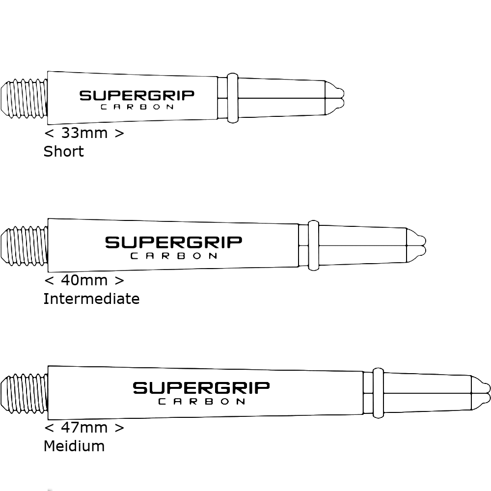 Harrows Supergrip Carbon Shafts Blau