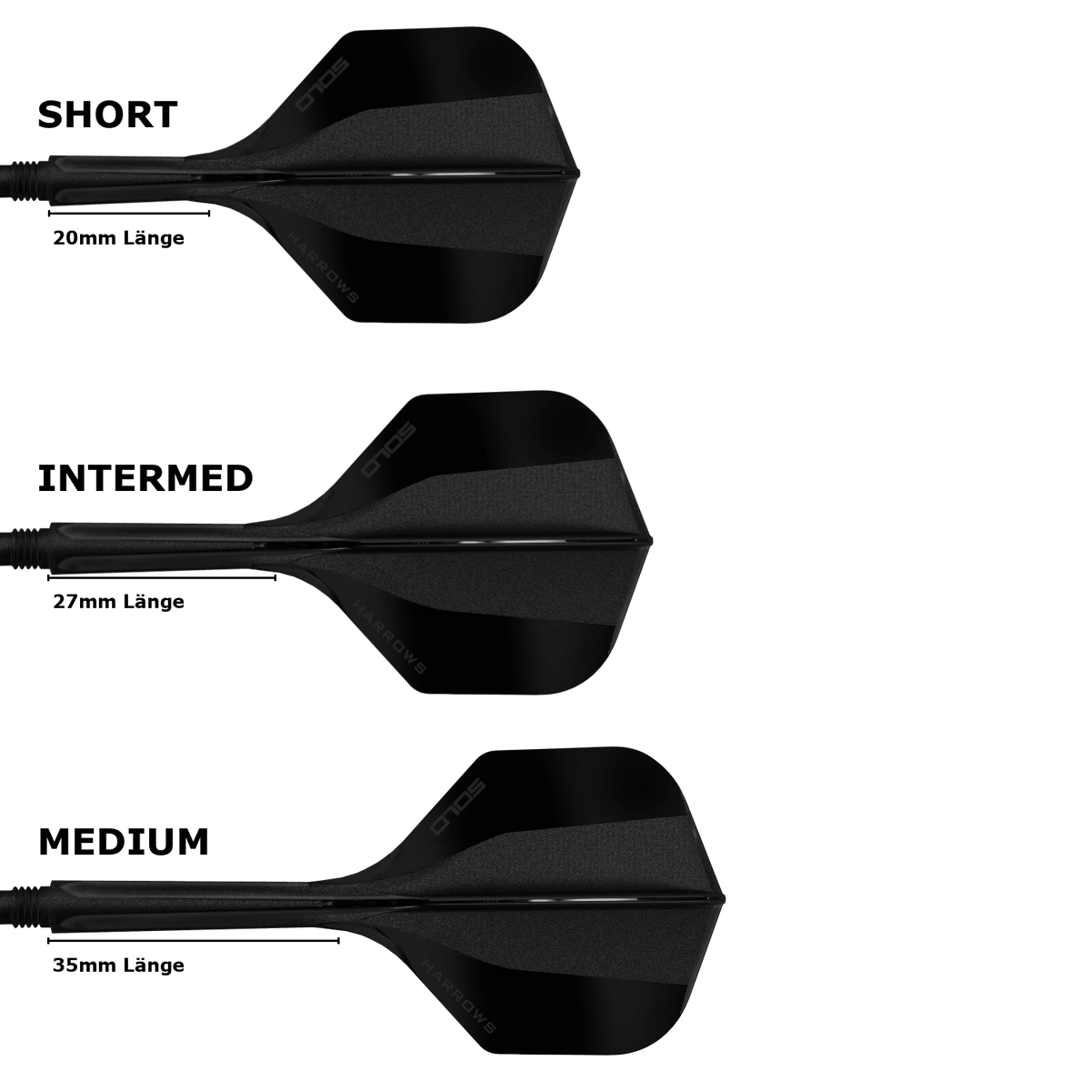 Harrows Solo Standard No.2 Flight Shaft System Schwarz
