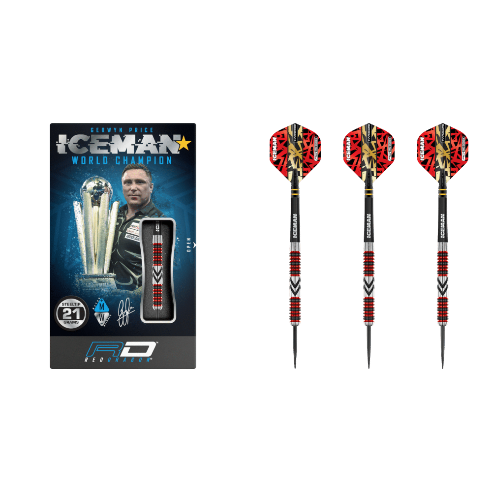 Red Dragon Gerwyn Price "Iceman" Firebird Steel Darts 90%