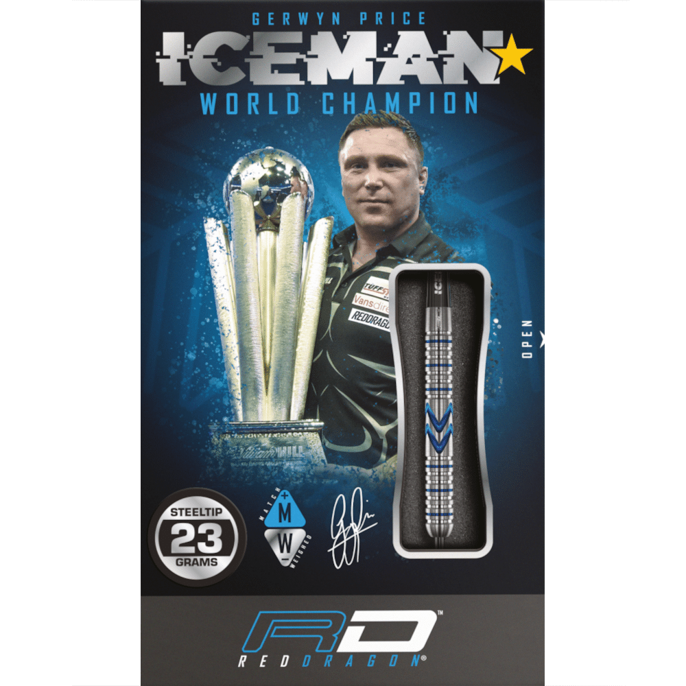 Red Dragon Gerwyn Price "Iceman" Midnight Edition Steel Darts 90%