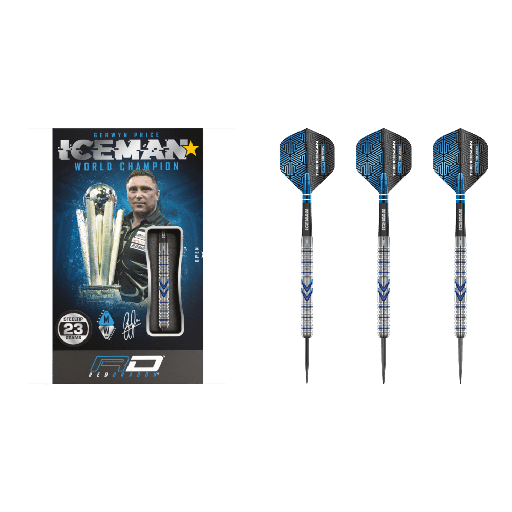 Red Dragon Gerwyn Price "Iceman" Midnight Edition Steel Darts 90%