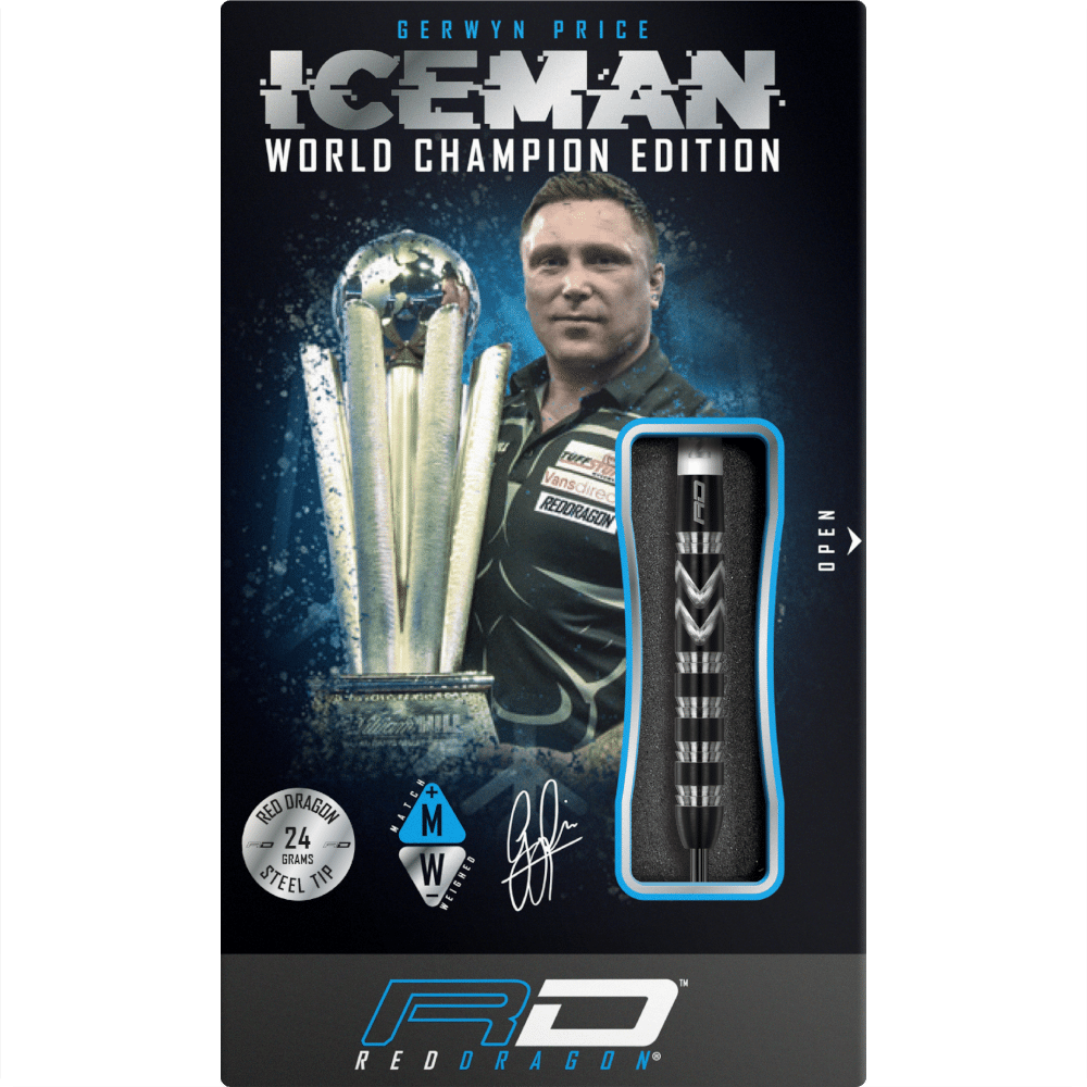 Red Dragon Gerwyn Price "Iceman" Onyx SE Steel Darts 90%