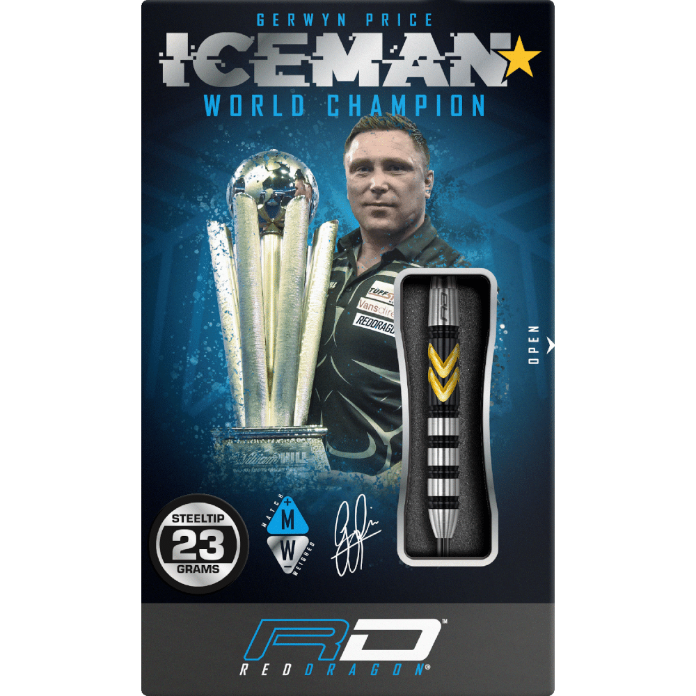 Red Dragon Gerwyn Price "Iceman" Thunder SE Steel Tip Darts 90%
