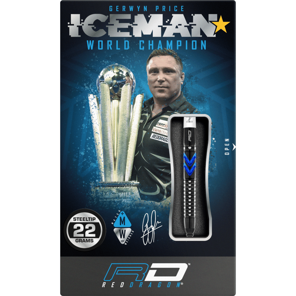 Red Dragon Gerwyn Price "Iceman" Blue Ice SE Softdart 90%