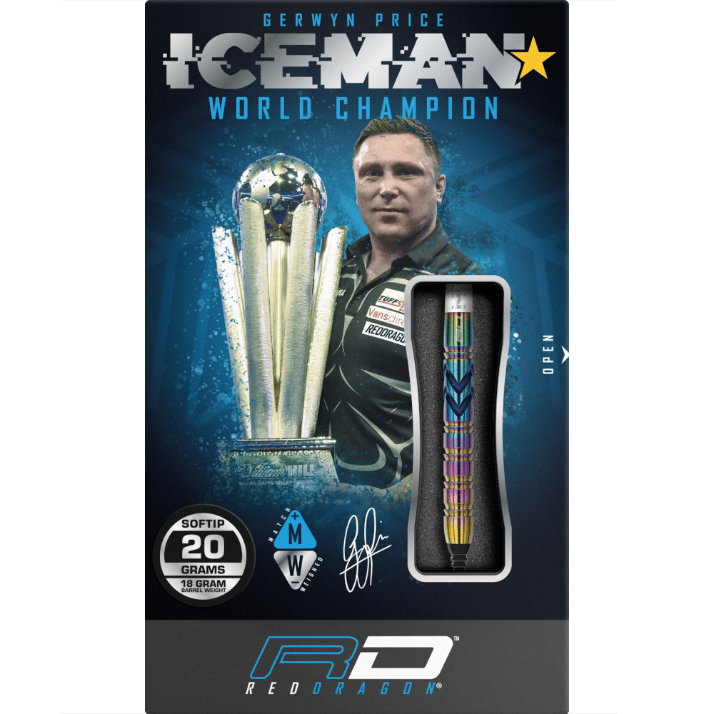 Red Dragon Gerwyn Price "Iceman" Ionic Softdart 90%