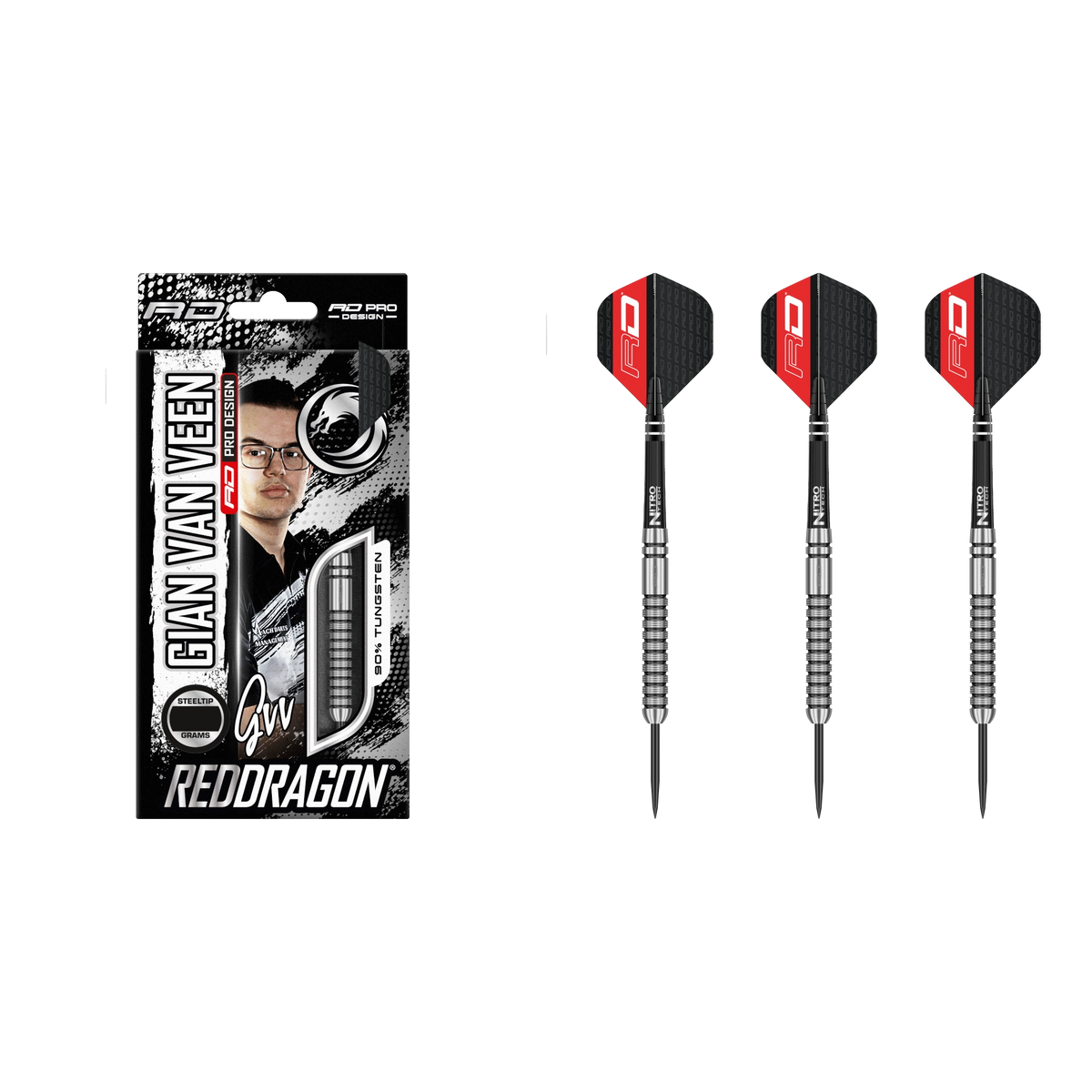 Red Dragon Gian Van Veen Steeldart 90%
