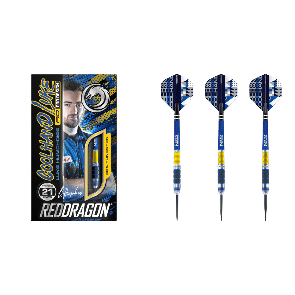 Red Dragon Luke Humphries "Coolhand Luke" Steel Darts 90%