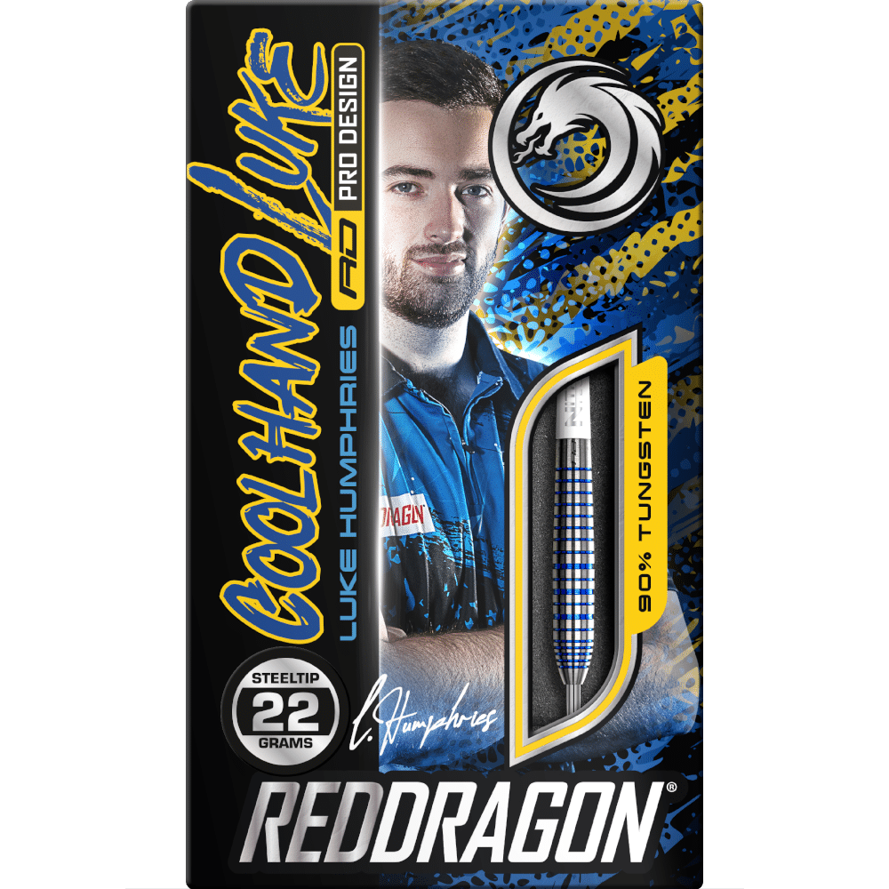 Red Dragon Luke Humphries "Coolhand Luke" TX3 Cool Blue Steeldart 90%