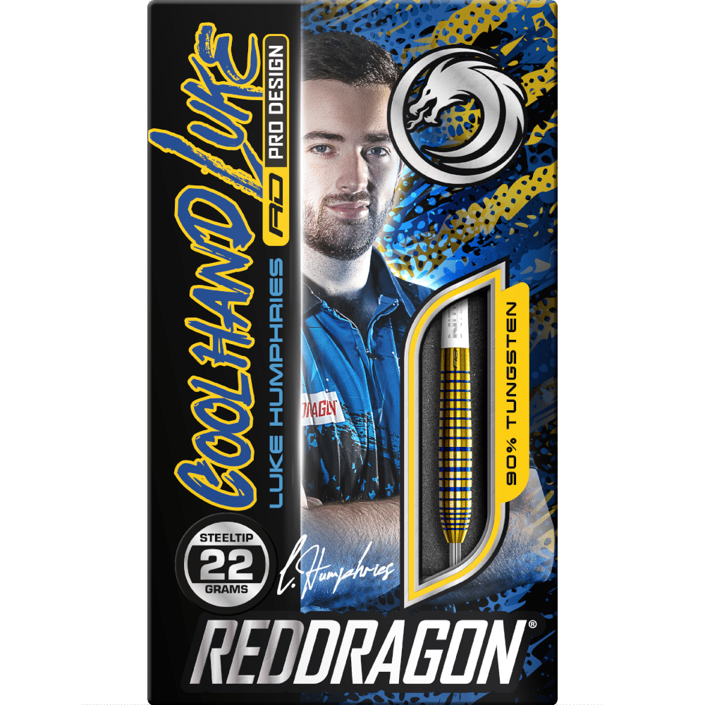 Red Dragon Luke Humphries "Coolhand Luke" TX3 Gold SE Steeldart 90%
