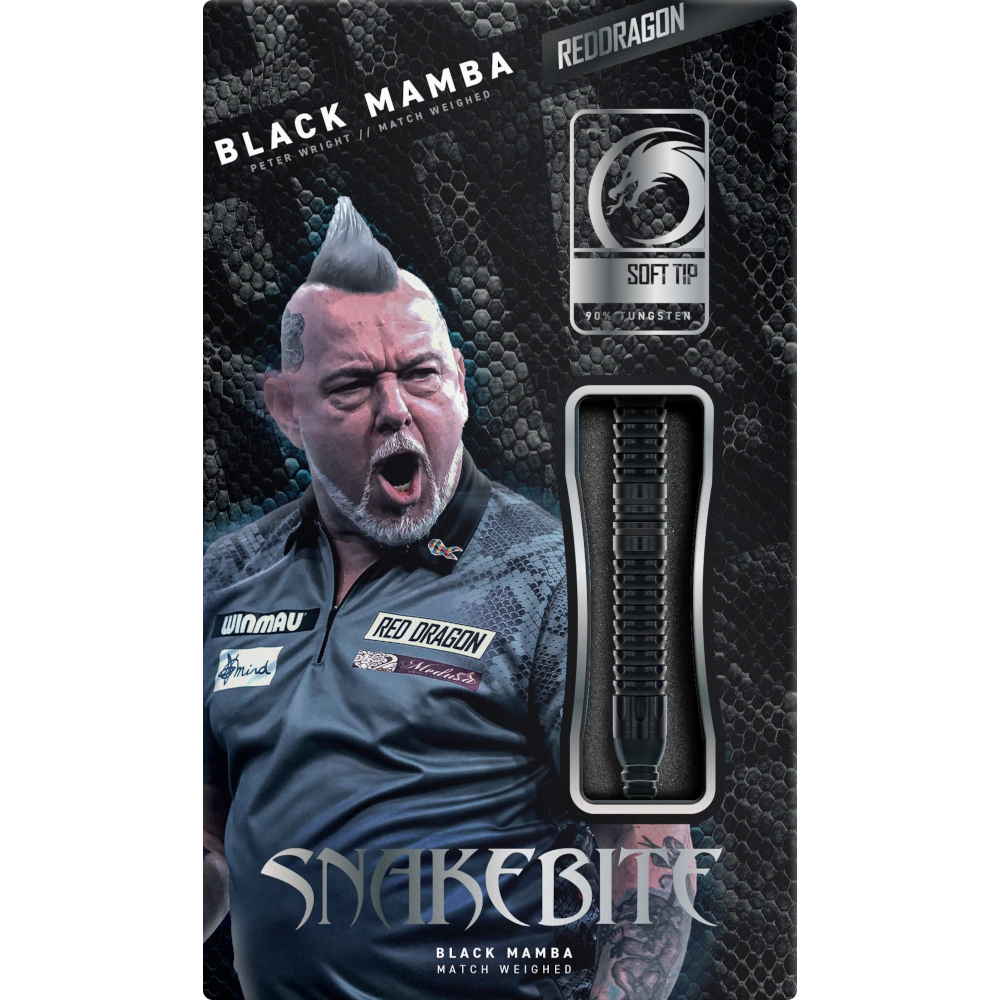 Red Dragon Peter Wright Black Mamba Softdart 90%
