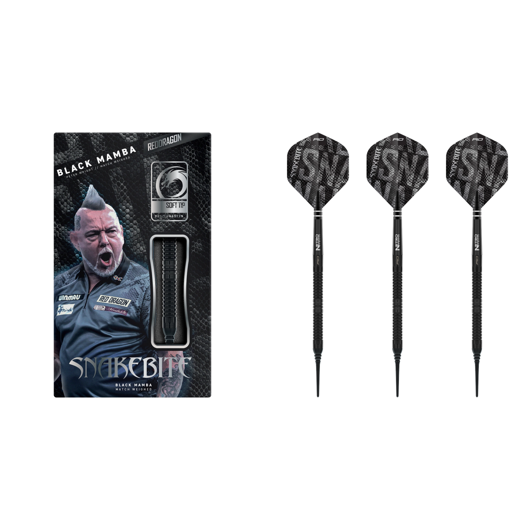 Red Dragon Peter Wright Black Mamba Softdart 90%