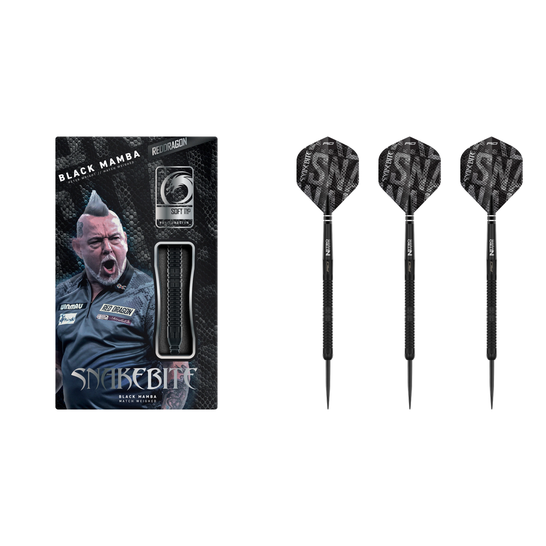 Red Dragon Peter Wright Black Mamba Steeldart 90%