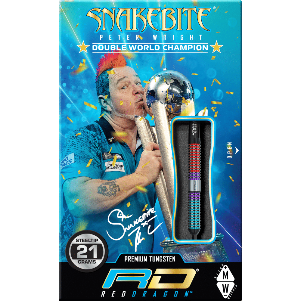 Red Dragon Peter Wright "Snakebite" Spirit Steeldart 90%