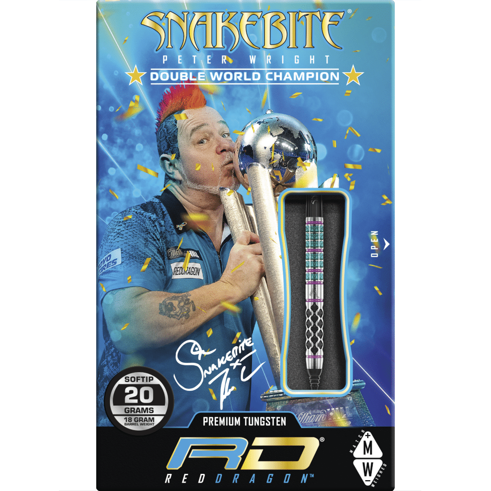 Red Dragon Peter Wright "Snakebite" Supa Venom Softdart 90%