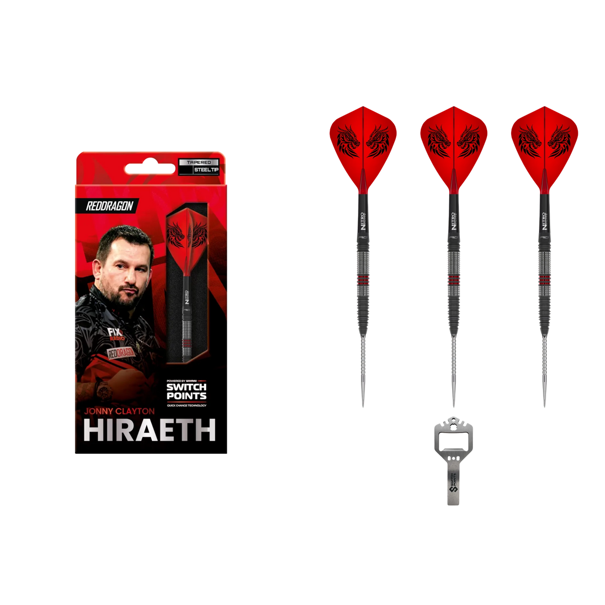 Red Dragon Jonny Clayton Hiraeth Switch Point Steeldart 90%