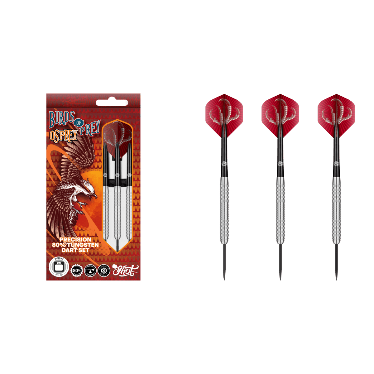 Shot Birds of Prey Osprey Steel Tip Darts 80%