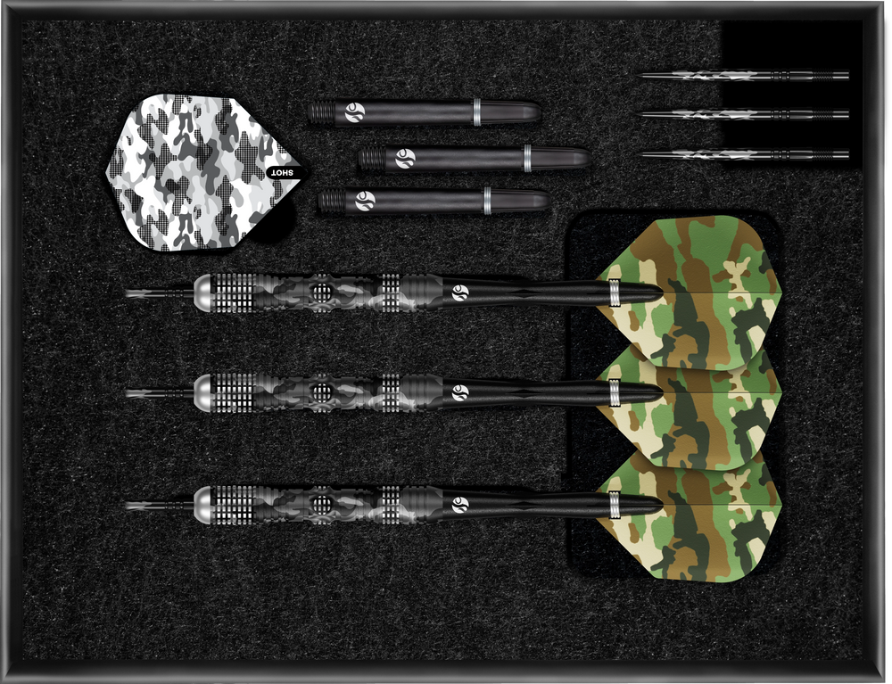 Shot Camo Longshot Turbo Points Steeldart - Inhalt