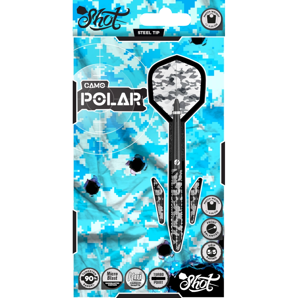 Shot Camo Polar Turbo Points Steeldart - Verpackung