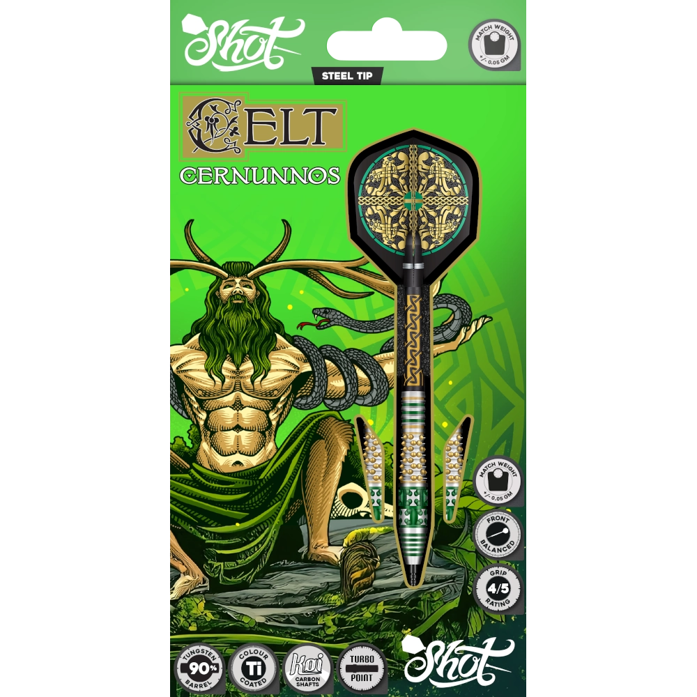 Shot Celt Cernunnos Turbo Points Steeldart - Verpackung