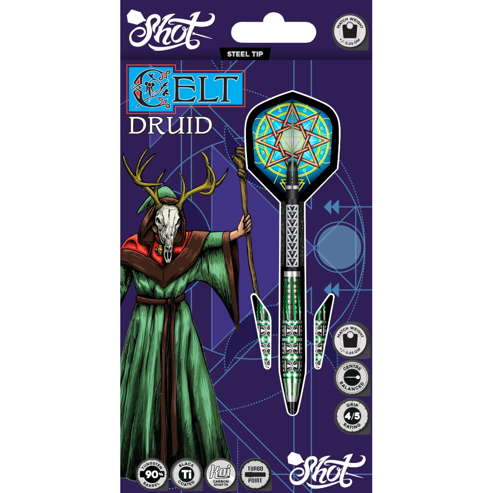 Shot Celt Druid Turbo Points Steeldart - Verpackung