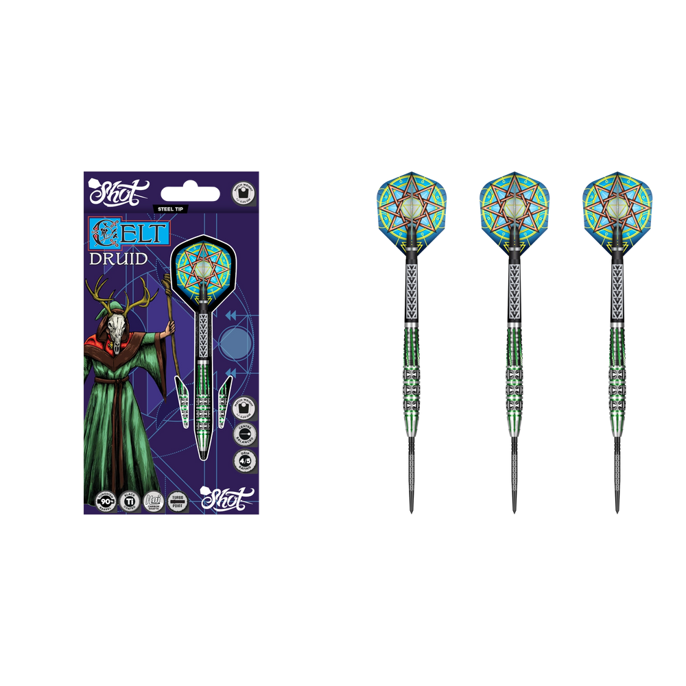 Shot Celt Druid Turbo Points Steeldart - Packungsinhalt