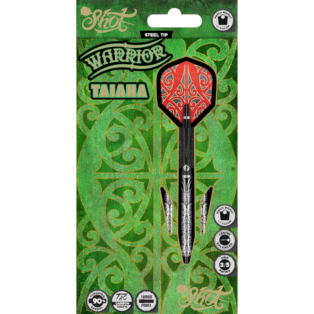 Shot Warrior Taiaha Turbo Points Steeldart - Verpackung