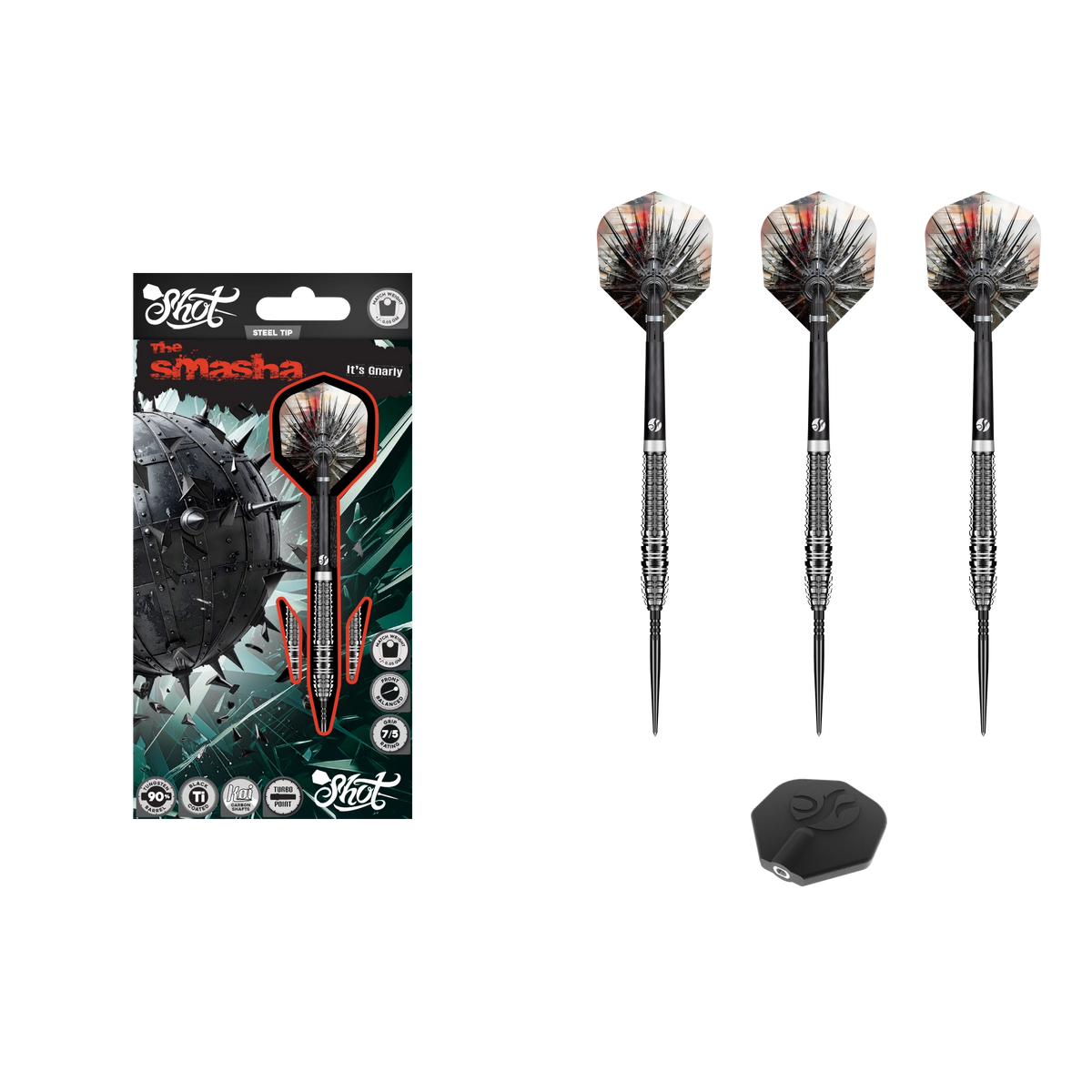 Shot Zen Scallop Turbo Point Steel Tip Dart 90%