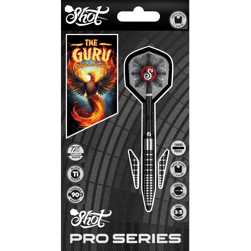 Shot Pro Series Raymond Smith Guru Turbo Point Steeldart 90%