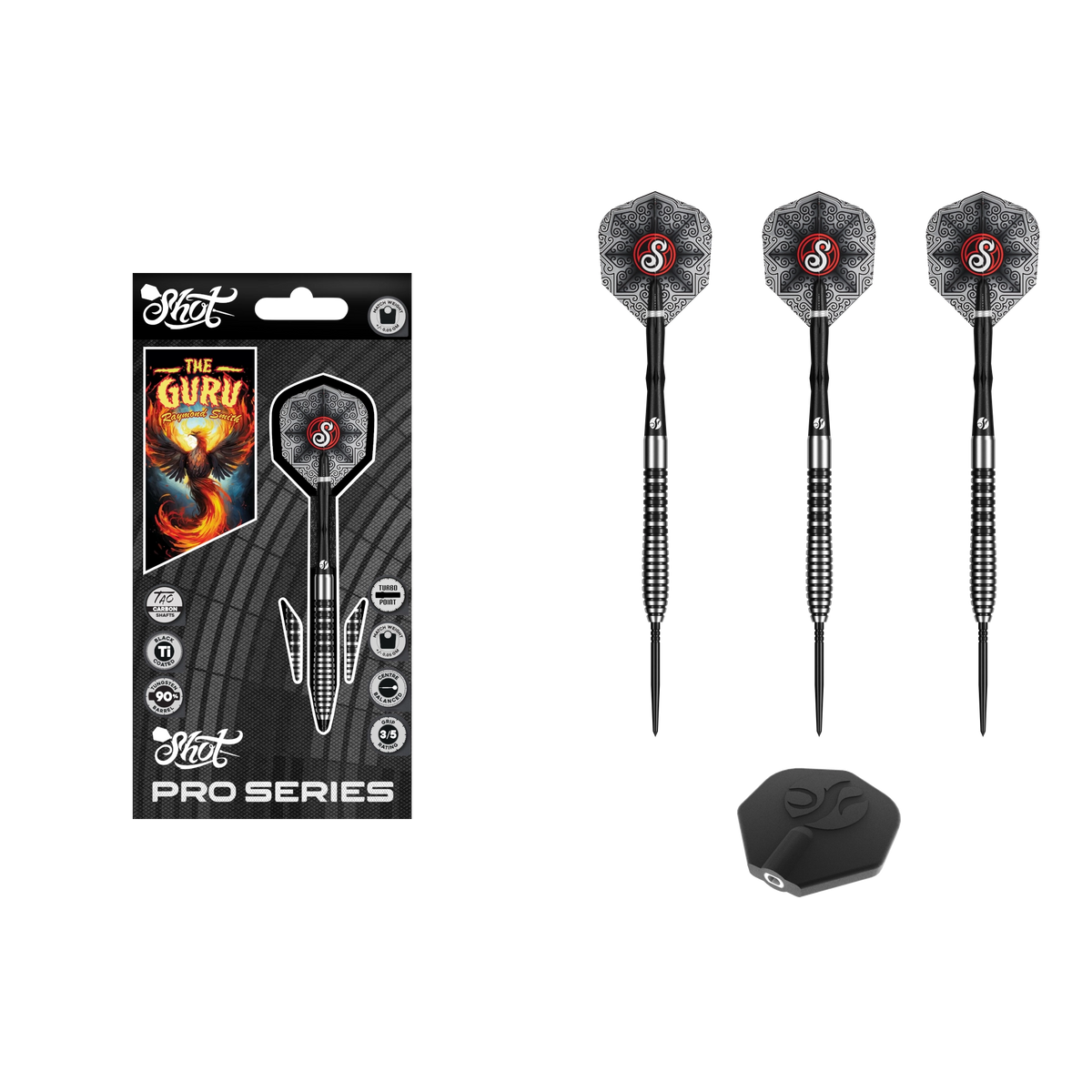 Shot Pro Series Raymond Smith Guru Turbo Point Steeldart 90%