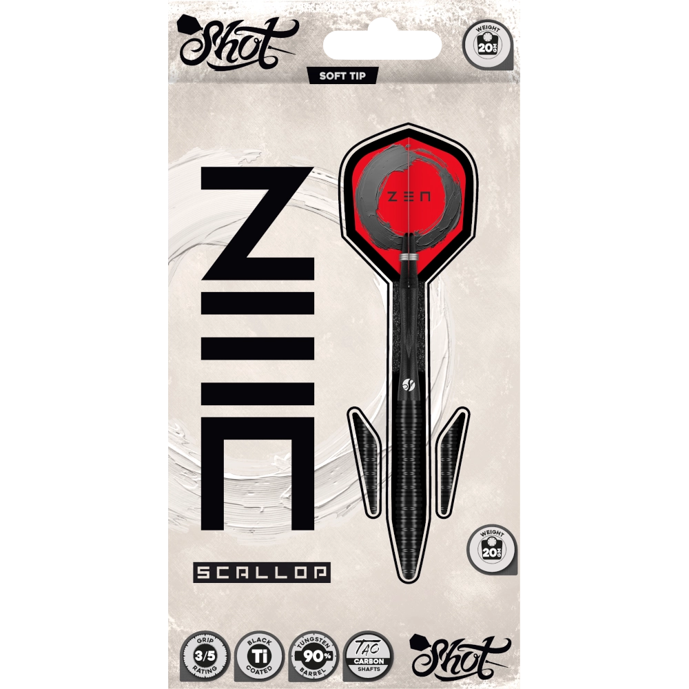 Shot Zen Scallop Soft Tip Darts 90%