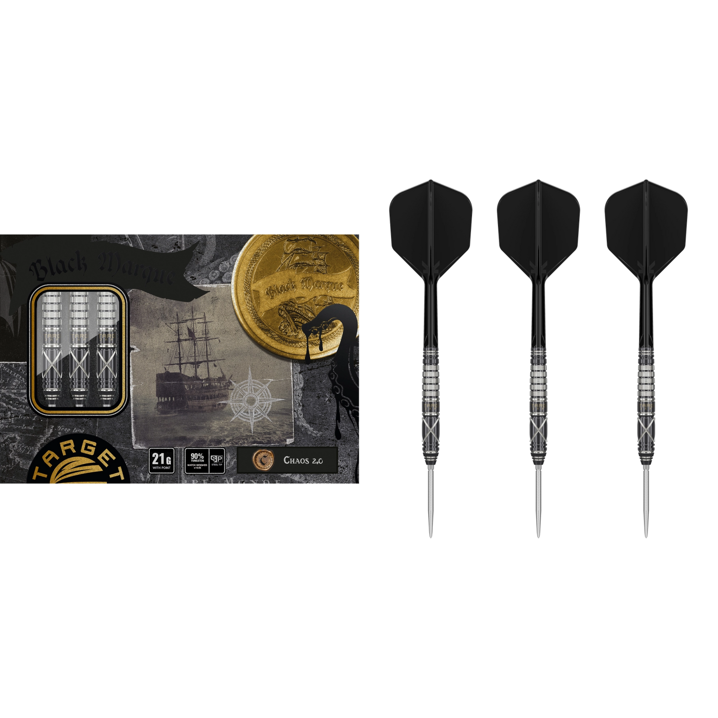 Target Japan Black Marque Chaos 2.0 Steeldart 90%