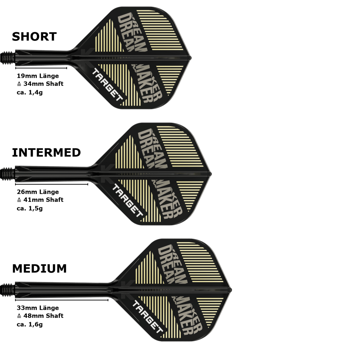 Target K-Flex Dimitri van den Bergh Standard No.2 Flight Shaft System