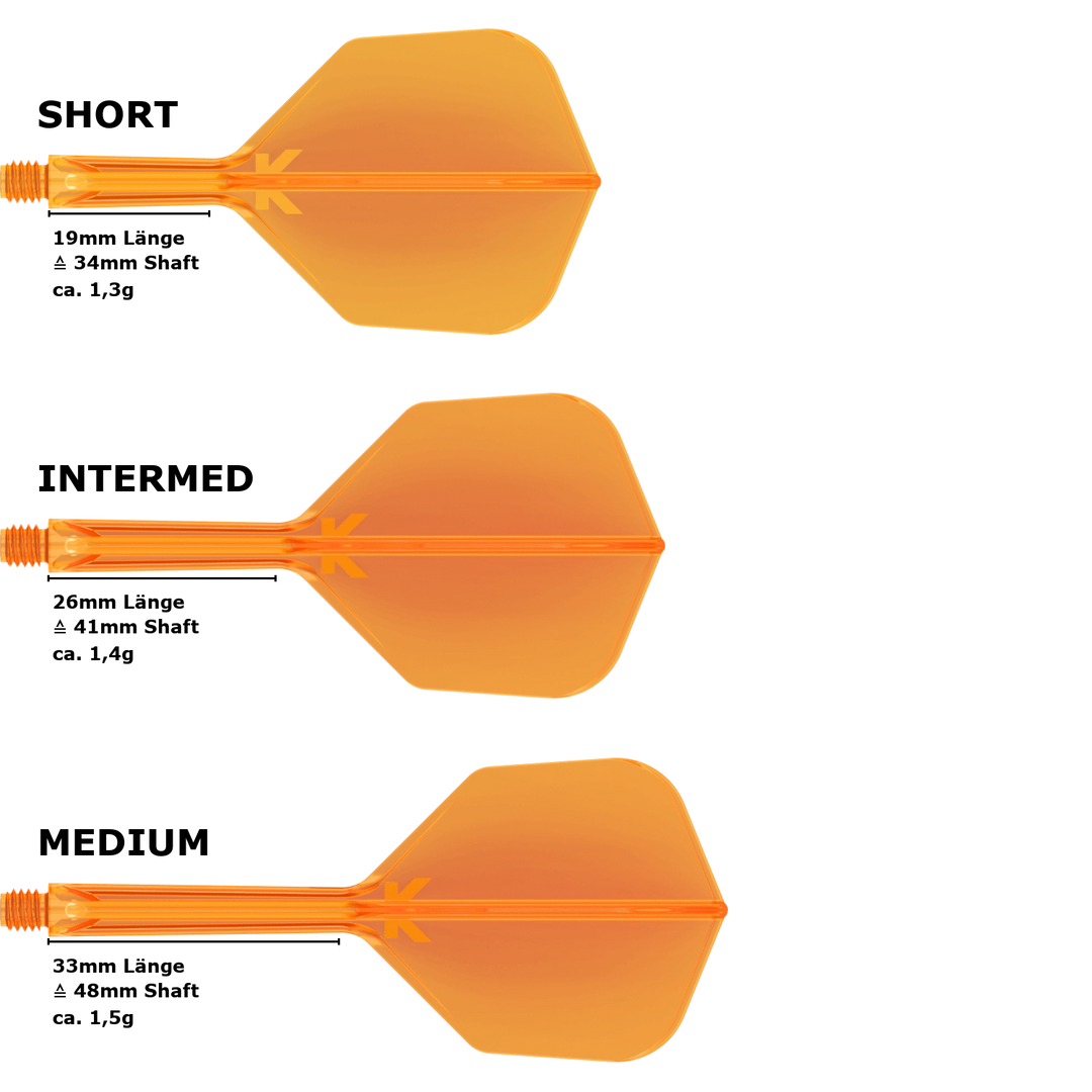Target K-Flex Neon Standard No.2 Flight Shaft System Orange