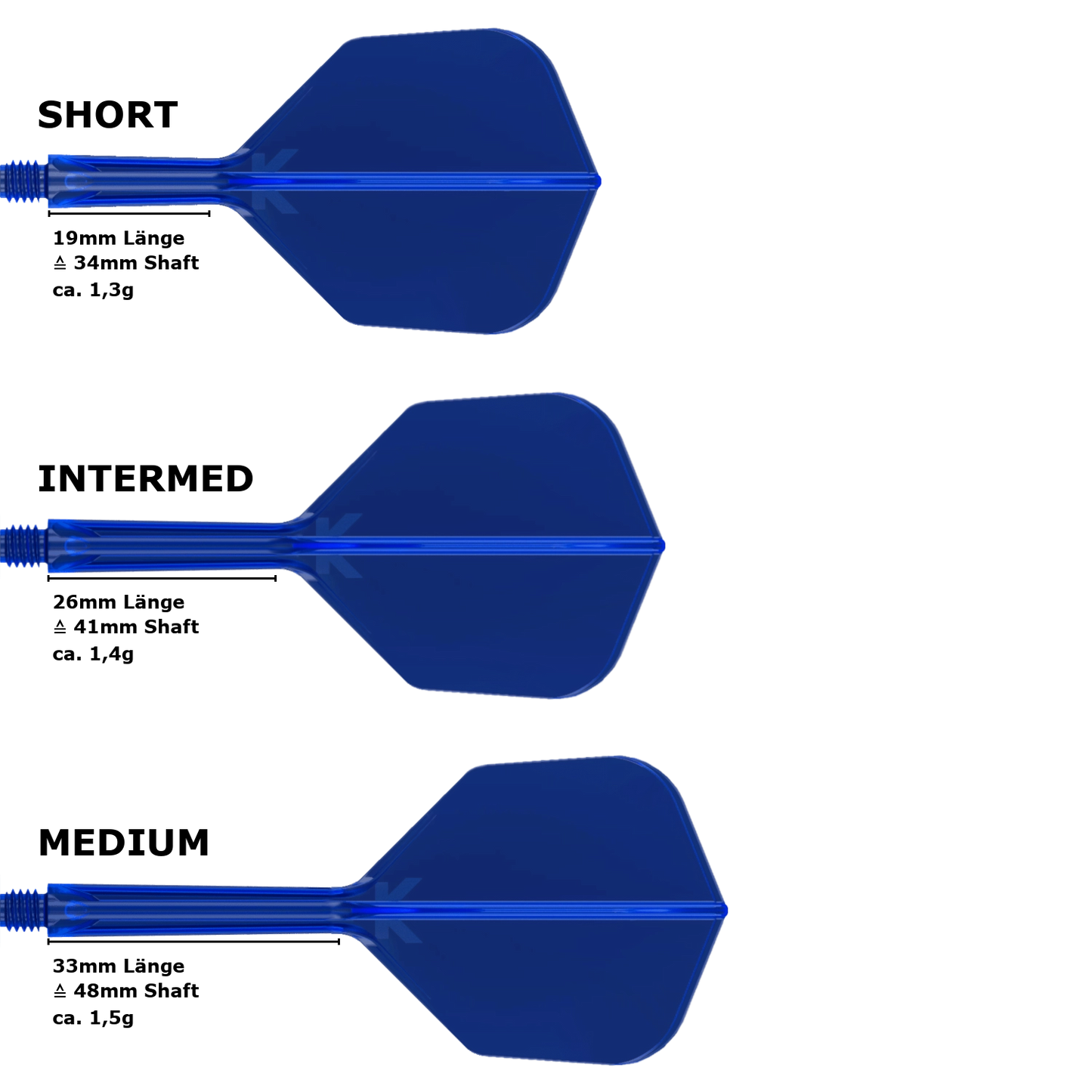 Target K-Flex Small Standard No.6 Flight Shaft System Blau