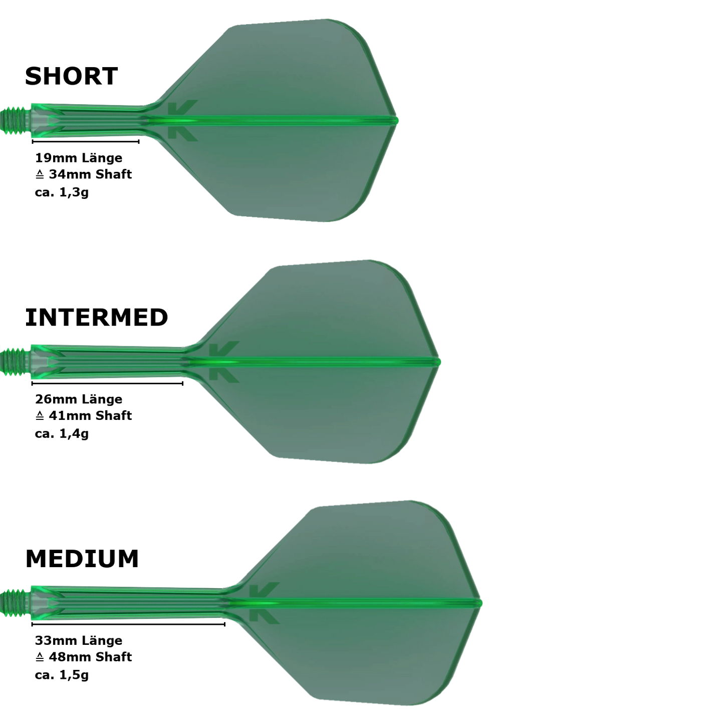 Target K-Flex Small Standard No.6 Flight Shaft System Grün