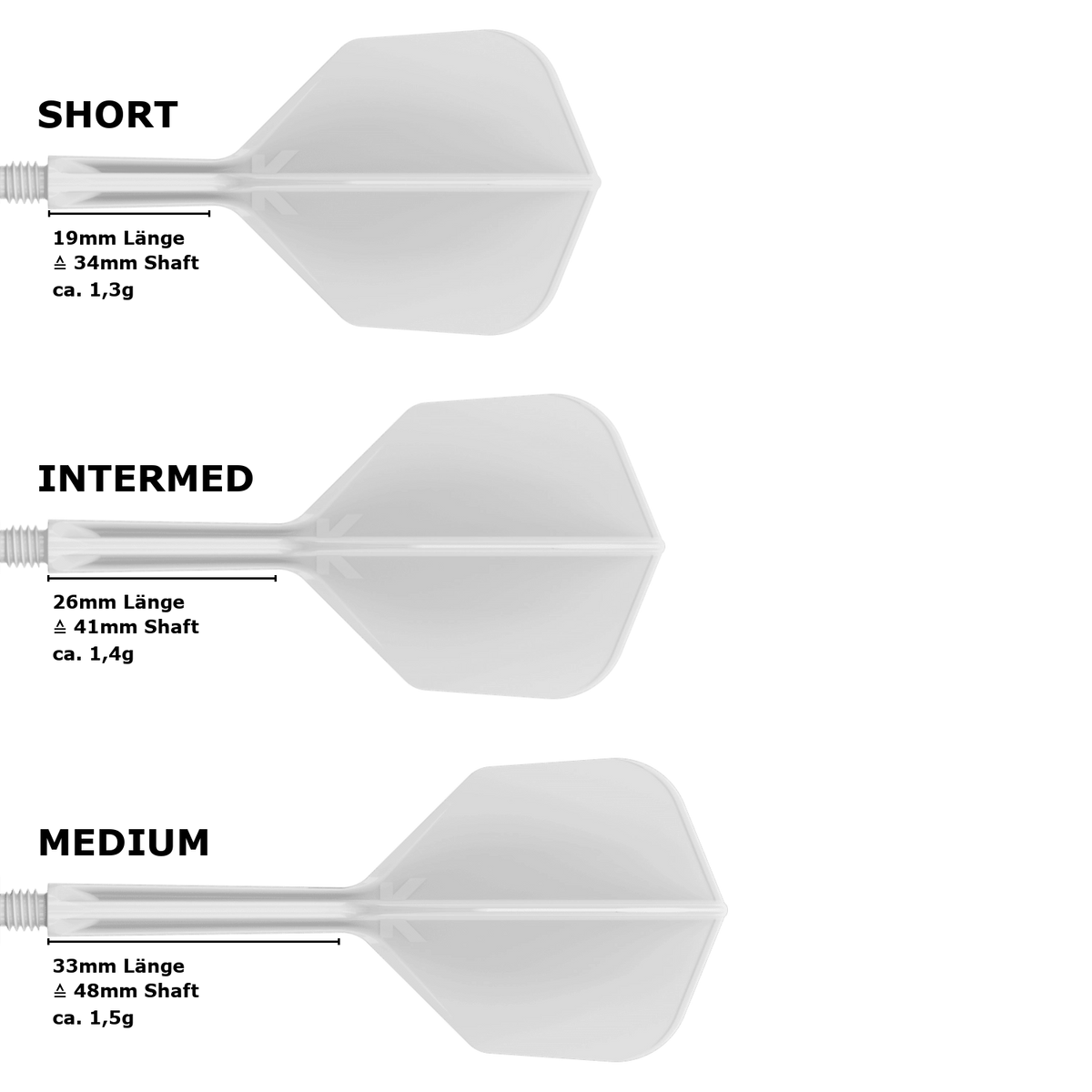 Target K-Flex Small Standard No.6 Flight Shaft System Weiß