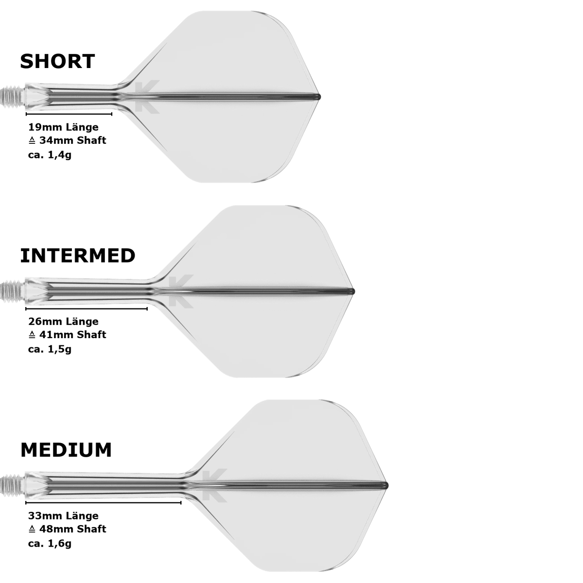Target K-Flex Standard No.2 Flight Shaft System Transparent